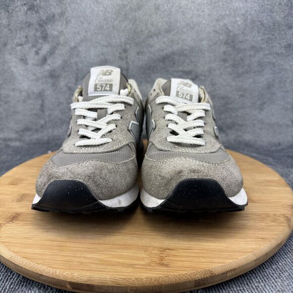 New Balance 574 Shoes Womens Size 8.5 Gray Suede Mesh Classic Sneakers WL574EVG - Picture 2 of 9